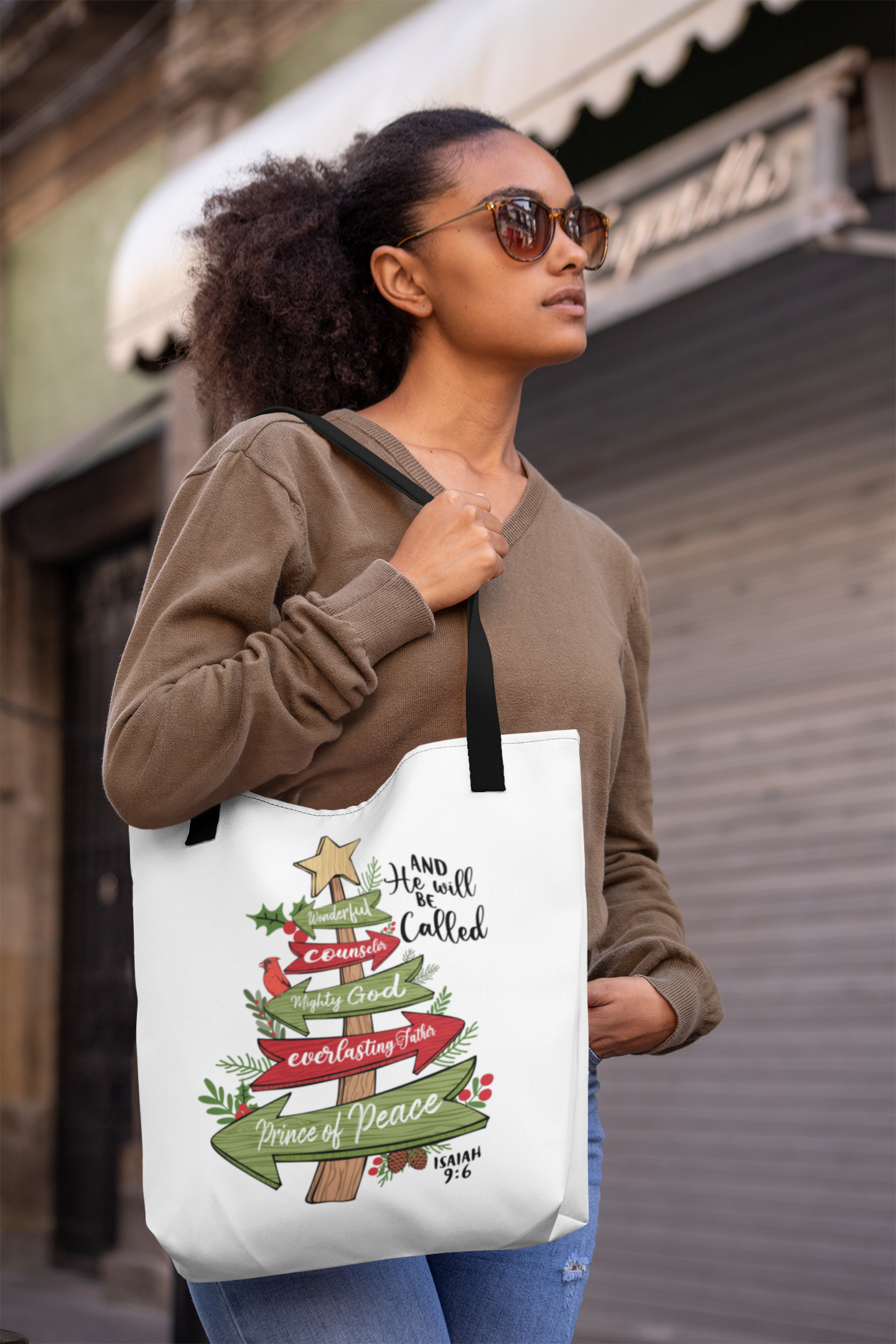 PRINCE OF PEACE 100% Polyester Christmas Tote Bag (3 sizes) - FREE SHIPPING