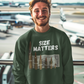 SIZE MATTERS Heavy Weight Patriotic Sweatshirt (S-5XL):  Men's Gildan 18000 - FREE SHIPPING
