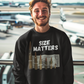 SIZE MATTERS Heavy Weight Patriotic Sweatshirt (S-5XL):  Men's Gildan 18000 - FREE SHIPPING