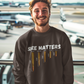 SIZE MATTERS Heavy Weight Patriotic Sweatshirt (S-5XL):  Men's Gildan 18000 - FREE SHIPPING