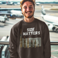 SIZE MATTERS Heavy Weight Patriotic Sweatshirt (S-5XL):  Men's Gildan 18000 - FREE SHIPPING