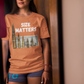 SIZE MATTERS Classic Patriotic T-Shirt (S-5XL):  Women's Medium Weight Gildan 5000 - FREE SHIPPING