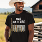 SIZE MATTERS Patriotic T-Shirt (S-5XL):  Men's Medium Weight Gildan 5000 - FREE SHIPPING