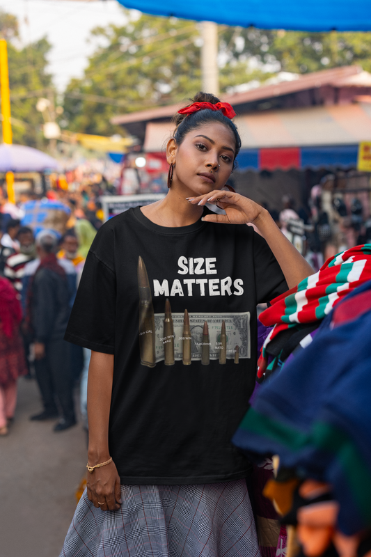 . SIZE MATTERS Plus Size Heavy Weight Patriotic T-Shirt (S-5XL):  Women's Plus Size Hanes Beefy-T® - FREE SHIPPING