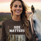 SIZE MATTERS Heavy Weight Patriotic Military Long Sleeve T-Shirt (S-2XL):  Women's Gildan 2400 - FREE SHIPPING