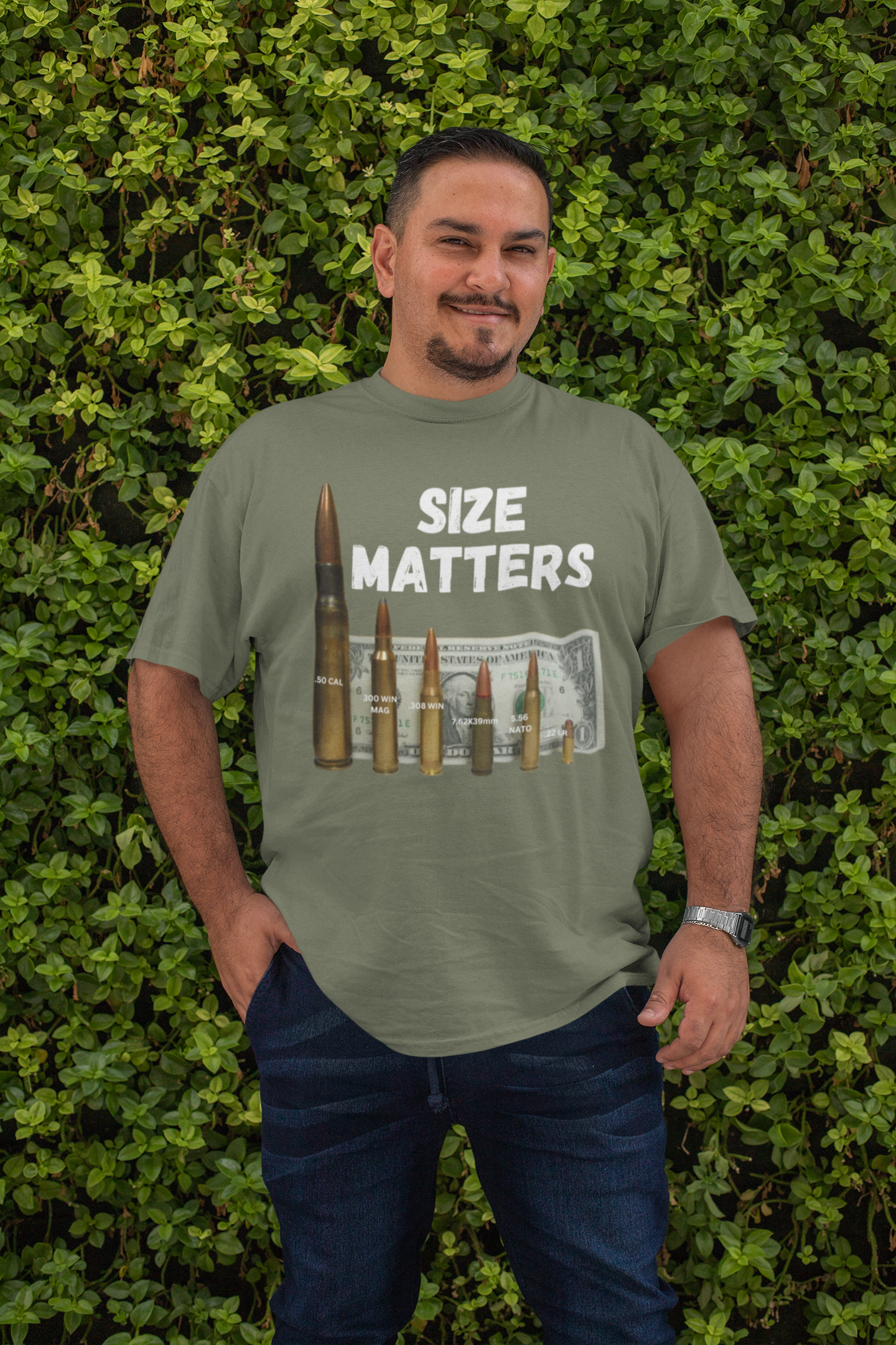 . SIZE MATTERS Plus Size Heavy Weight T-Shirt (S-5XL):  Men's Hanes Beefy-T® - FREE SHIPPING