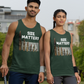 SIZE MATTERS Medium Weight Patriotic Military Tank Top (S-2XL):  Men's & Women's 5200 - FREE SHIPPING