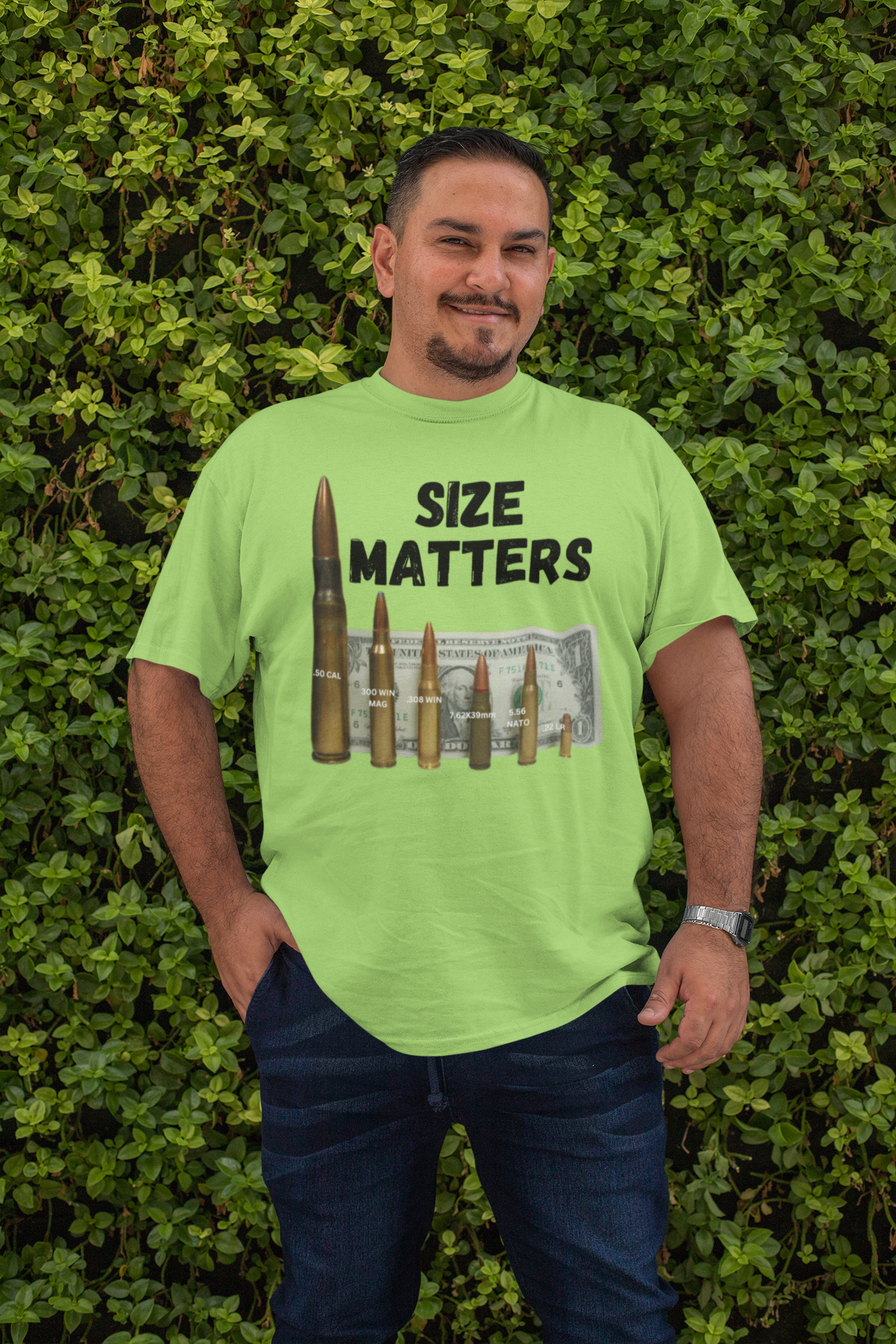 . SIZE MATTERS Plus Size Heavy Weight T-Shirt (S-5XL):  Men's Hanes Beefy-T® - FREE SHIPPING