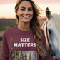SIZE MATTERS Heavy Weight Patriotic Military Long Sleeve T-Shirt (S-2XL):  Women's Gildan 2400 - FREE SHIPPING