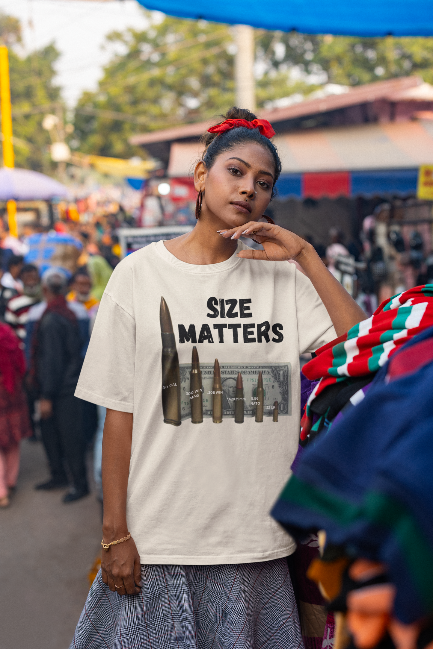 . SIZE MATTERS Plus Size Heavy Weight Patriotic T-Shirt (S-5XL):  Women's Plus Size Hanes Beefy-T® - FREE SHIPPING