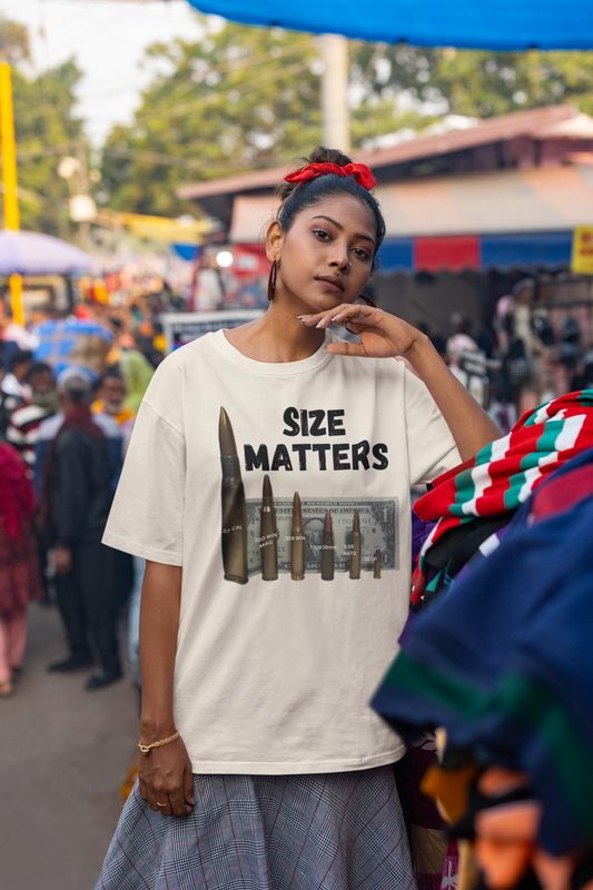 . SIZE MATTERS Plus Size Heavy Weight Patriotic T-Shirt (S-5XL):  Women's Plus Size Hanes Beefy-T® - FREE SHIPPING