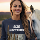 SIZE MATTERS Heavy Weight Patriotic Military Long Sleeve T-Shirt (S-2XL):  Women's Gildan 2400 - FREE SHIPPING
