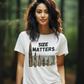 SIZE MATTERS Semi-Fitted Patriotic T-Shirt (S-3XL):  Women's Gildan 5000L - FREE SHIPPING