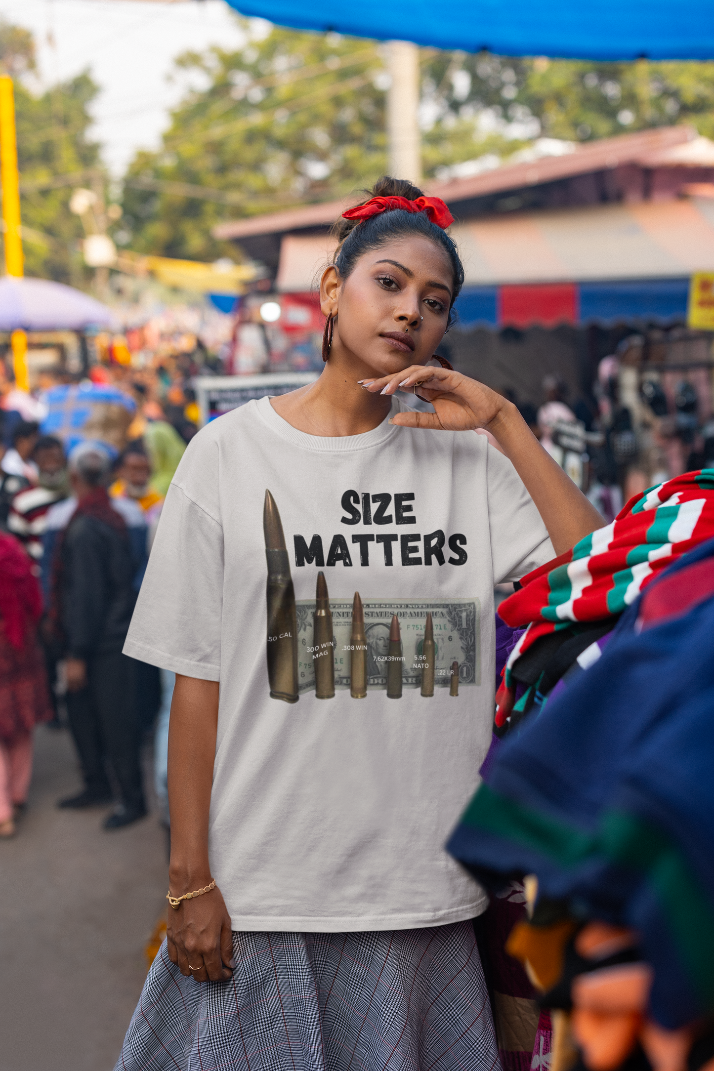 . SIZE MATTERS Plus Size Heavy Weight Patriotic T-Shirt (S-5XL):  Women's Plus Size Hanes Beefy-T® - FREE SHIPPING