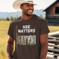 SIZE MATTERS Patriotic T-Shirt (S-5XL):  Men's Medium Weight Gildan 5000 - FREE SHIPPING