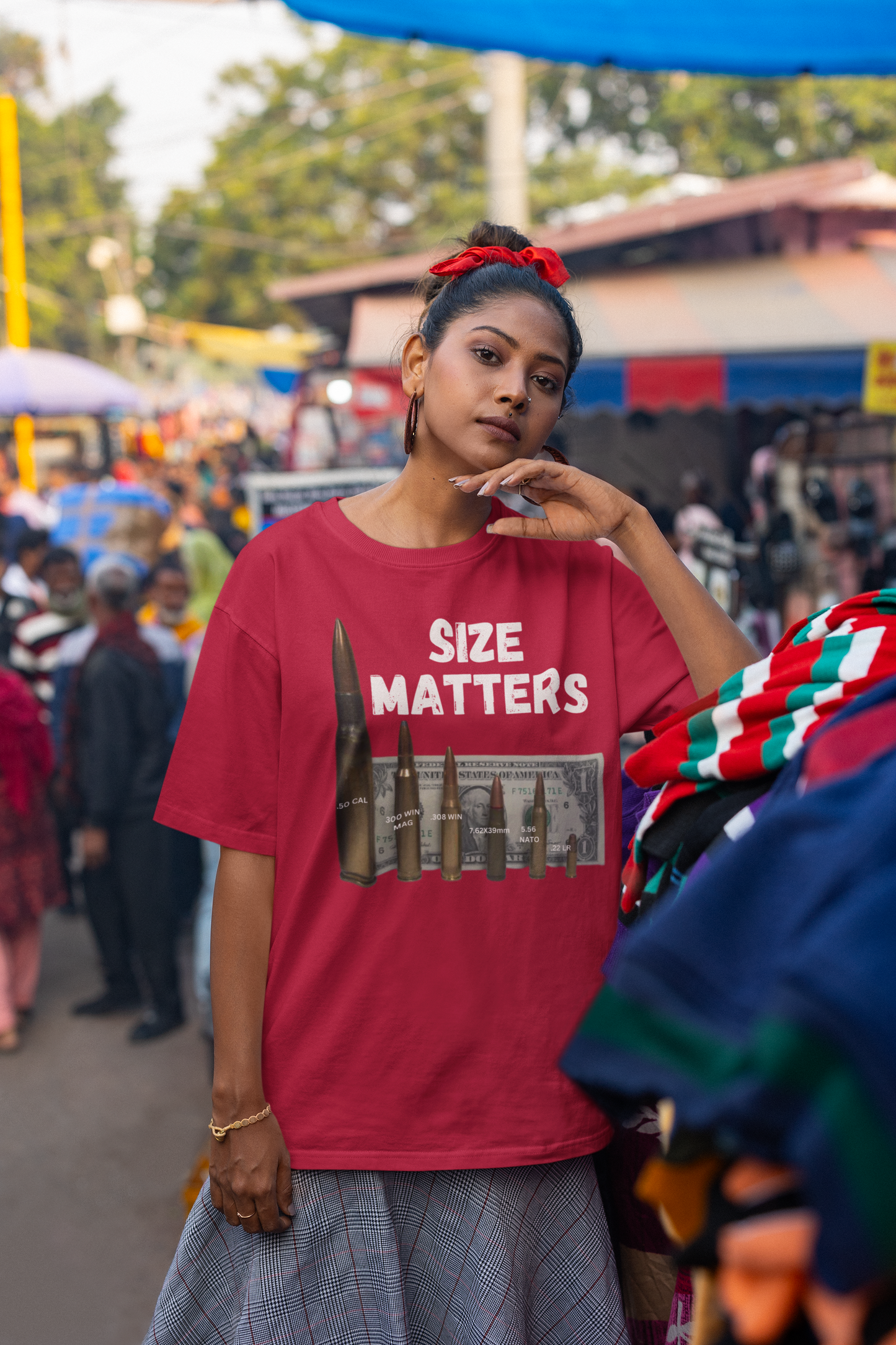 . SIZE MATTERS Plus Size Heavy Weight Patriotic T-Shirt (S-5XL):  Women's Plus Size Hanes Beefy-T® - FREE SHIPPING