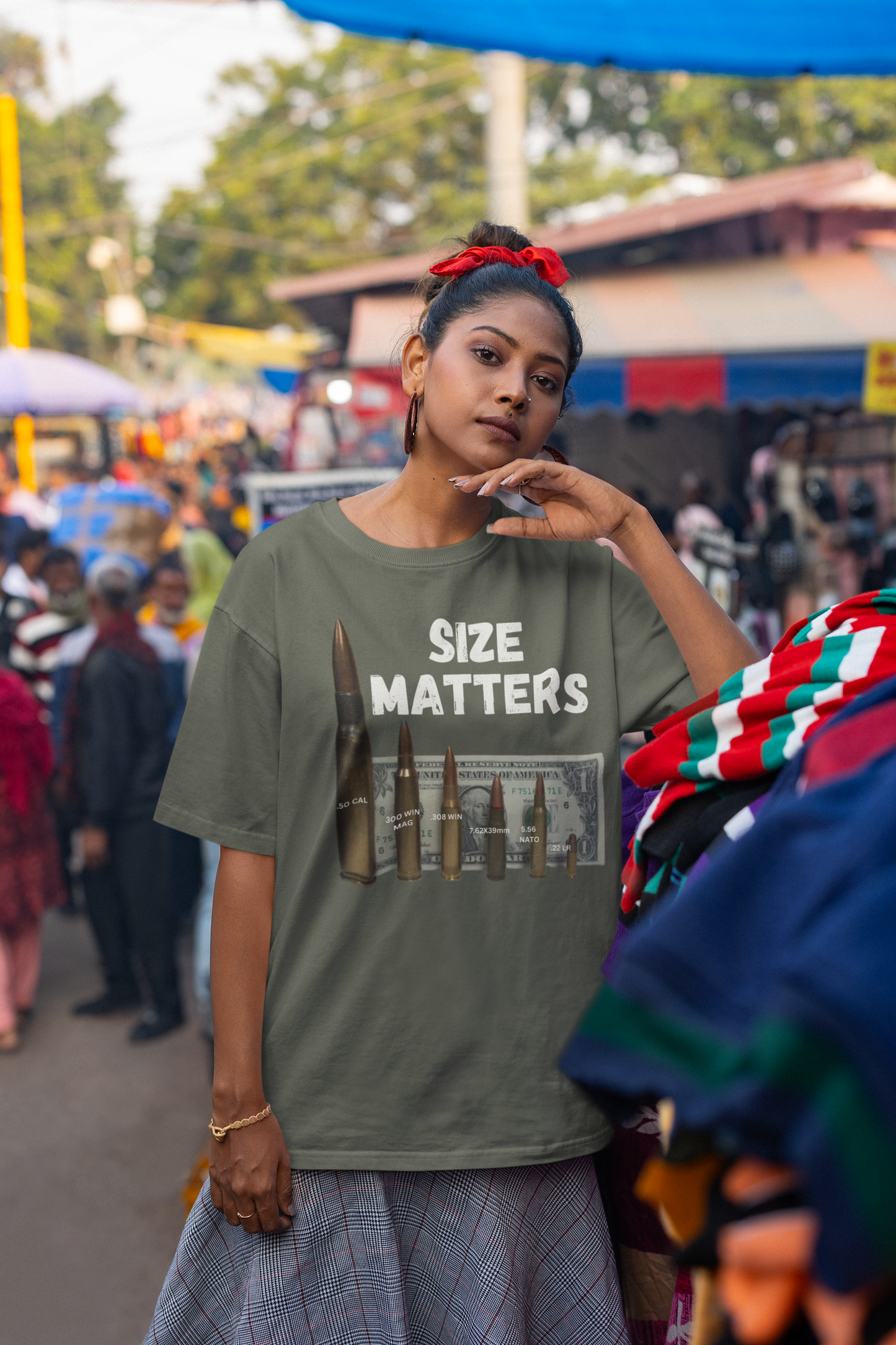 . SIZE MATTERS Plus Size Heavy Weight Patriotic T-Shirt (S-5XL):  Women's Plus Size Hanes Beefy-T® - FREE SHIPPING