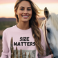 SIZE MATTERS Heavy Weight Patriotic Military Long Sleeve T-Shirt (S-2XL):  Women's Gildan 2400 - FREE SHIPPING