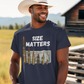SIZE MATTERS Patriotic T-Shirt (S-5XL):  Men's Medium Weight Gildan 5000 - FREE SHIPPING