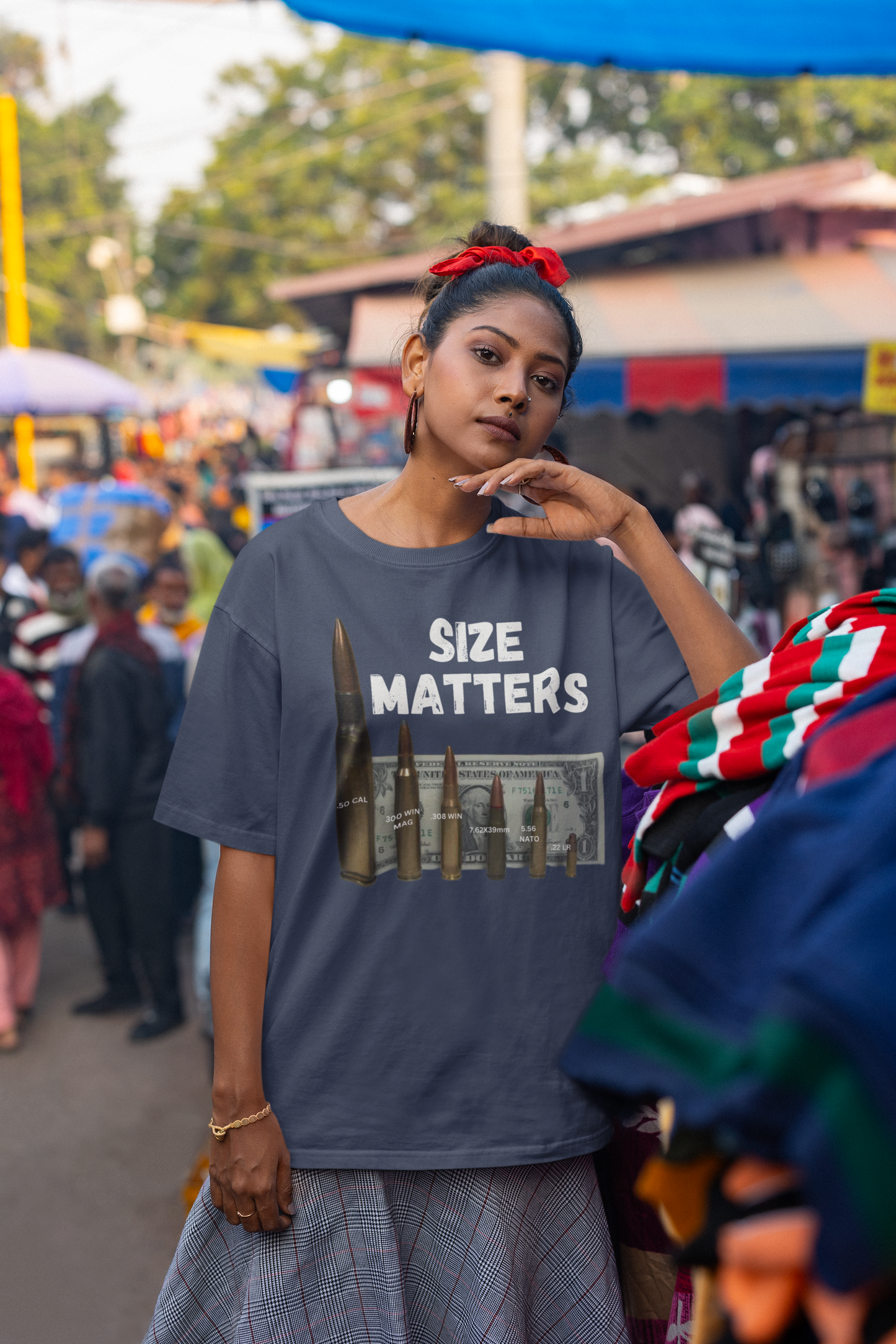 . SIZE MATTERS Plus Size Heavy Weight Patriotic T-Shirt (S-5XL):  Women's Plus Size Hanes Beefy-T® - FREE SHIPPING