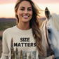 SIZE MATTERS Heavy Weight Patriotic Military Long Sleeve T-Shirt (S-2XL):  Women's Gildan 2400 - FREE SHIPPING