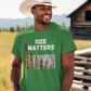 SIZE MATTERS Patriotic T-Shirt (S-5XL):  Men's Medium Weight Gildan 5000 - FREE SHIPPING