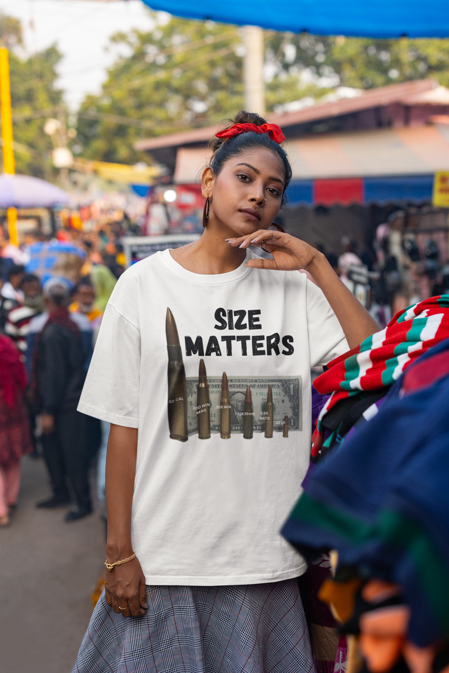 . SIZE MATTERS Plus Size Heavy Weight Patriotic T-Shirt (S-5XL):  Women's Plus Size Hanes Beefy-T® - FREE SHIPPING