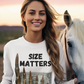 SIZE MATTERS Heavy Weight Patriotic Military Long Sleeve T-Shirt (S-2XL):  Women's Gildan 2400 - FREE SHIPPING