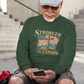 . STRONGER THAN THE STORM Heavy Weight Patriotic Christian Long Sleeve T-Shirt (S-2XL):  Men's Gildan 2400 - FREE SHIPPING