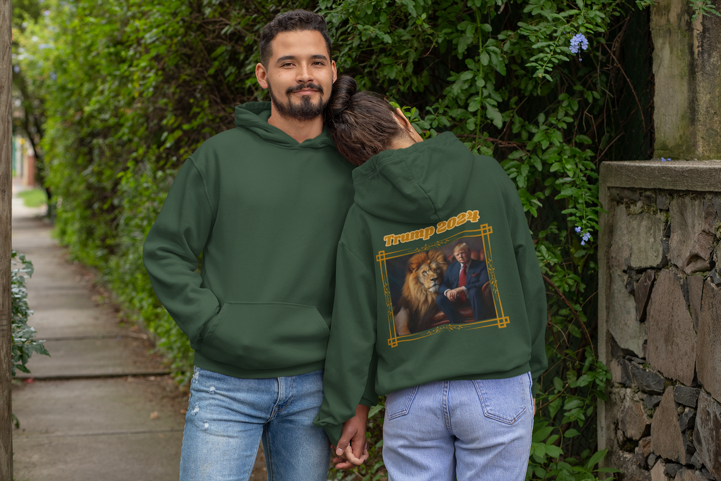 TRUMP 2024 Heavy Weight Patriotic Hoodie (S-5XL):  Men's & Women's Gildan 18500 - FREE SHIPPING