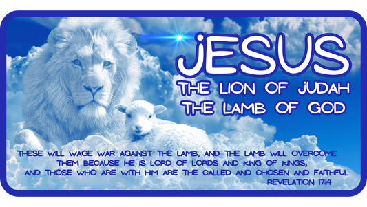 . THE LION & THE LAMB Plus Size Heavy Weight Christian T-Shirt (S-5XL):  Women's Hanes Beefy-T® - FREE SHIPPING