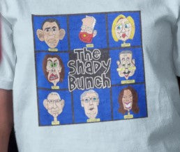 THE SHADY BUNCH Classic Patriotic T-Shirt (S-5XL): Women's Medium Weight Gildan 5000 - FREE SHIPPING