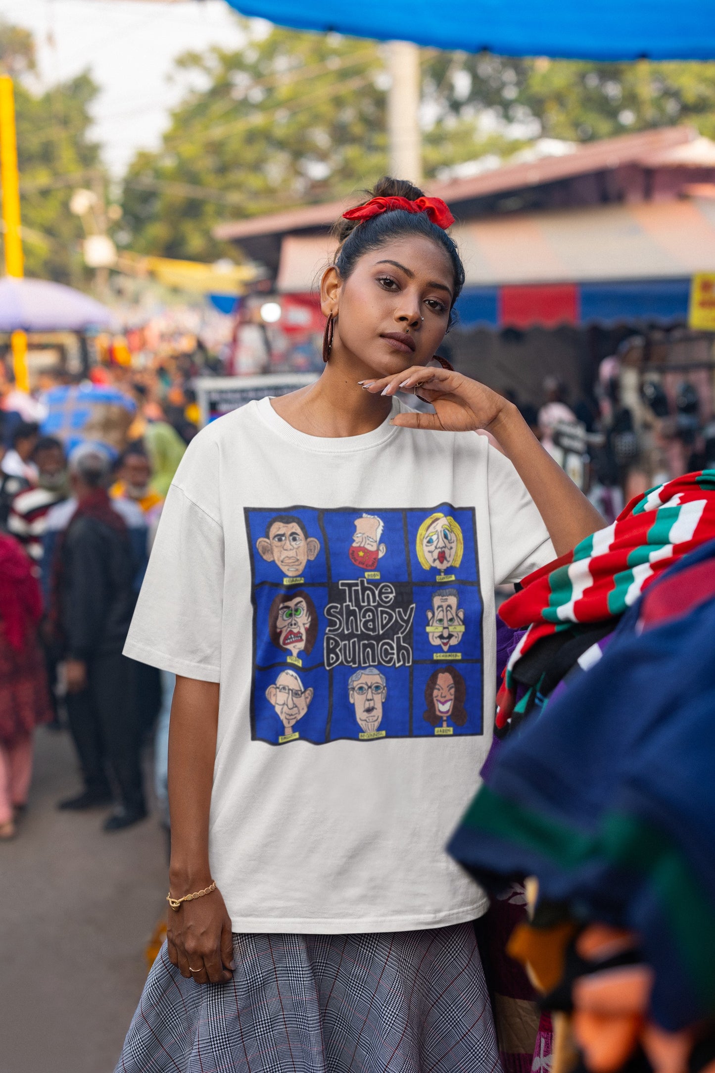 . THE SHADY BUNCH Plus Size Heavy Weight Patriotic T-Shirt (S-5XL):  Women's Hanes Beefy-T® - FREE SHIPPING