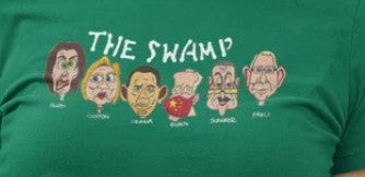 THE SWAMP Fitted Patriotic T-Shirt (S-2XL):  Women's Bella+Canvas 6004 - FREE SHIPPING