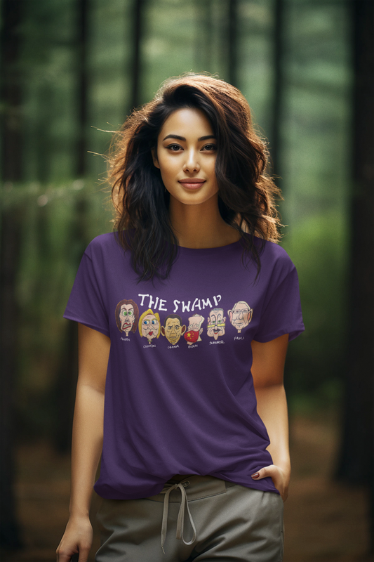 THE SWAMP Semi-Fitted Patriotic T-Shirt (S-3XL):  Women's Gildan 5000L - FREE SHIPPING