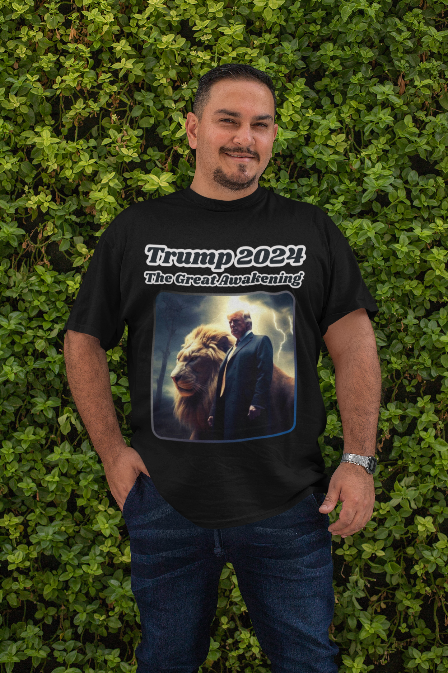 . THE GREAT AWAKENING Plus Size Heavy Weight Patriotic T-Shirt (S-5XL):  Men's Hanes Beefy-T® - FREE SHIPPING