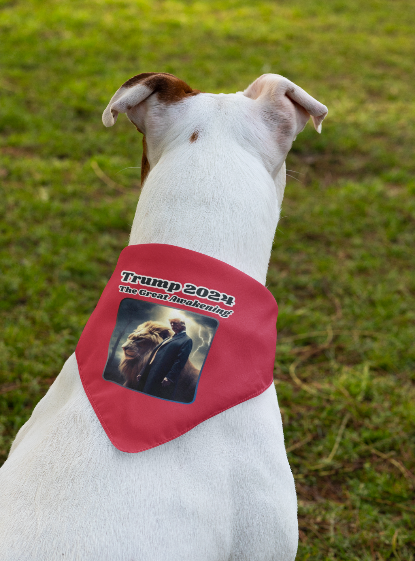 THE GREAT AWAKENING - Medium Dog Bandana (Collar Size 12-20"  Weight 26-55lbs) - FREE SHIPPING