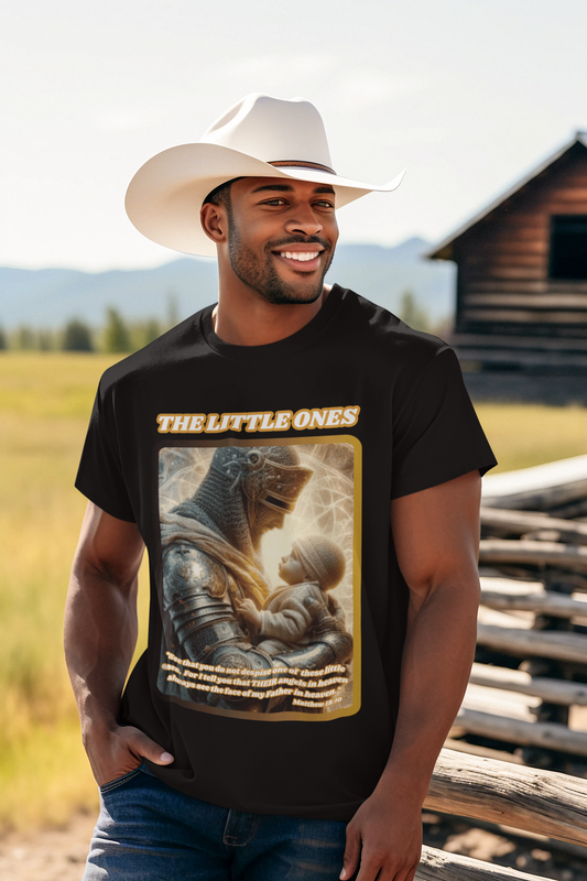 THE LITTLE ONES Patriotic Christian T-Shirt (S-5XL):  Men's Medium Weight Gildan 5000 - FREE SHIPPING