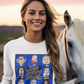 THE SHADY BUNCH Heavy Weight Patriotic Long Sleeve T-Shirt (S-2XL):  Women's Gildan 2400 - FREE SHIPPING