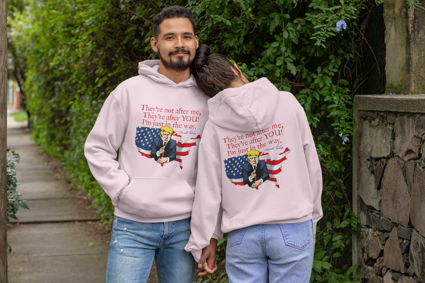 THEY'RE AFTER YOU Heavy Weight Patriotic Hoodie (S-5XL):  Men's & Women's Gildan 18500 - FREE SHIPPING