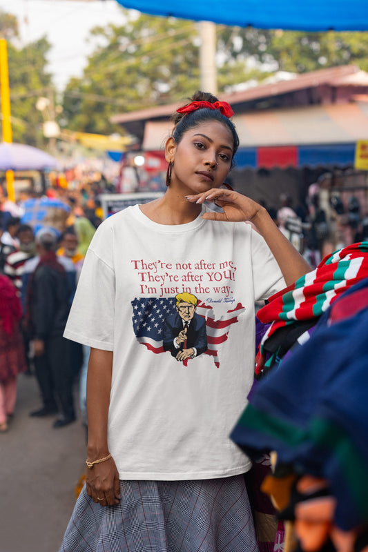. THEY'RE AFTER YOU Plus Size Heavy Weight Patriotic T-Shirt (S-5XL):  Women's Hanes Beefy-T® - FREE SHIPPING