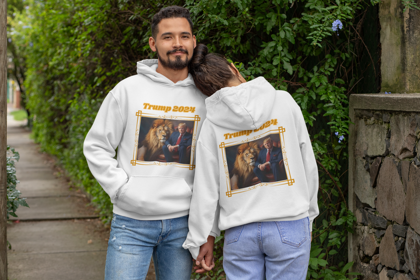 TRUMP 2024 Heavy Weight Patriotic Hoodie (S-5XL):  Men's & Women's Gildan 18500 - FREE SHIPPING