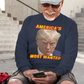 . TRUMP MUG SHOT Heavy Weight Patriotic Long Sleeve T-Shirt (S-2XL):  Men's Gildan 2400 - FREE SHIPPING