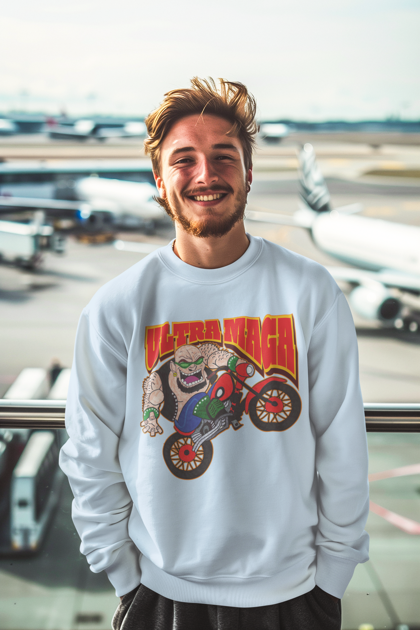 ULTRA MAGA Heavy Weight Patriotic Biker Sweatshirt (S-5XL):  Men's Gildan 18000 - FREE SHIPPING