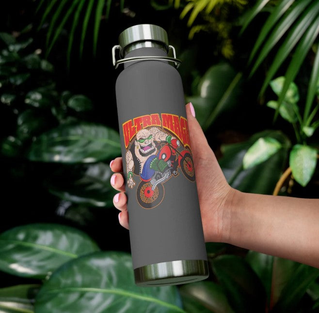 ..Ultra MAGA:  22oz Copper Vacuum Insulated Patriotic Biker Water Bottle - FREE SHIPPING