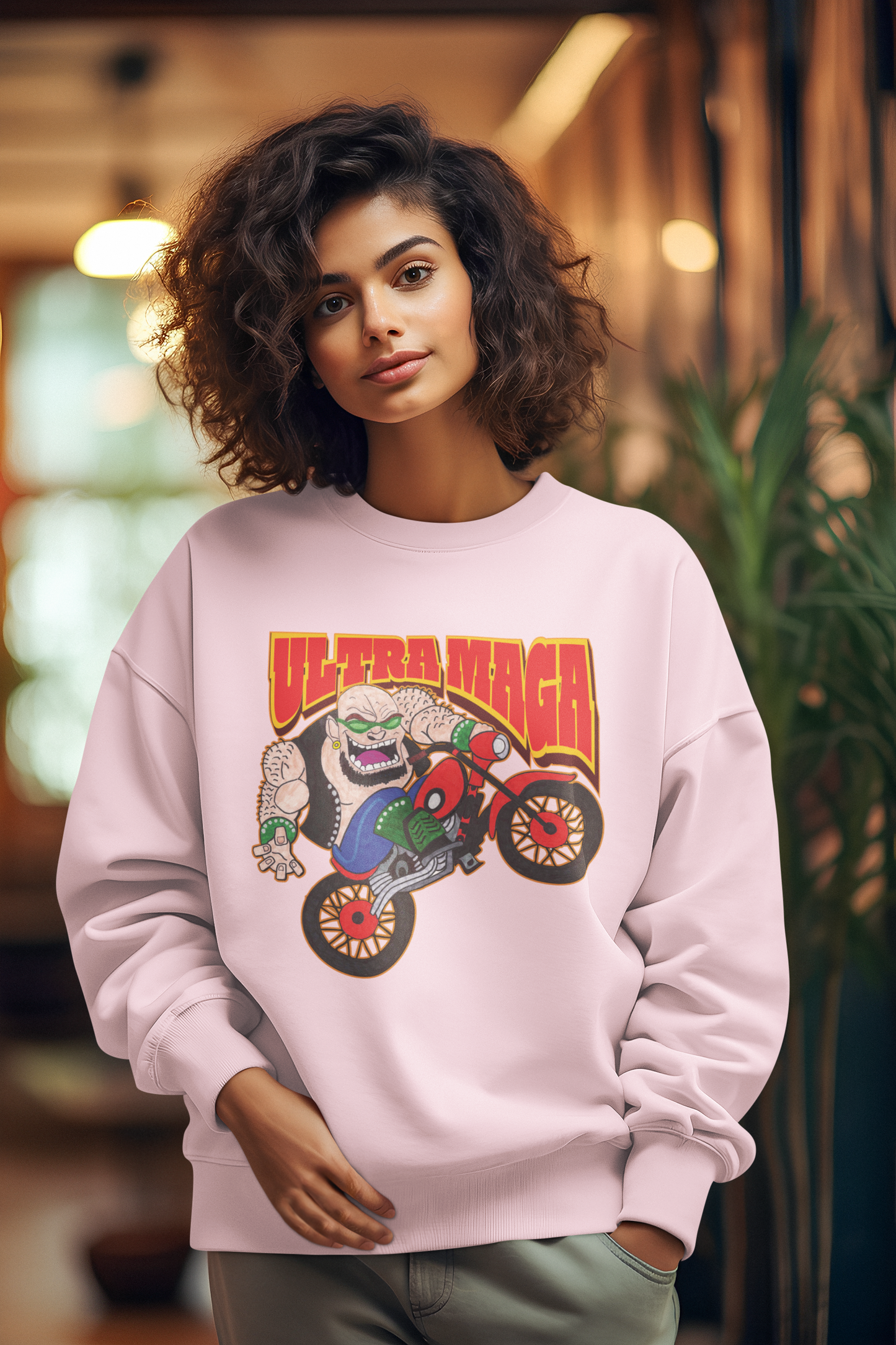 ULTRA MAGA Heavy Weight Patriotic Biker Sweatshirt (S-5XL):  Women's Gildan 18000 - FREE SHIPPING