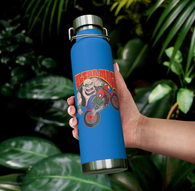 ..Ultra MAGA:  22oz Copper Vacuum Insulated Patriotic Biker Water Bottle - FREE SHIPPING