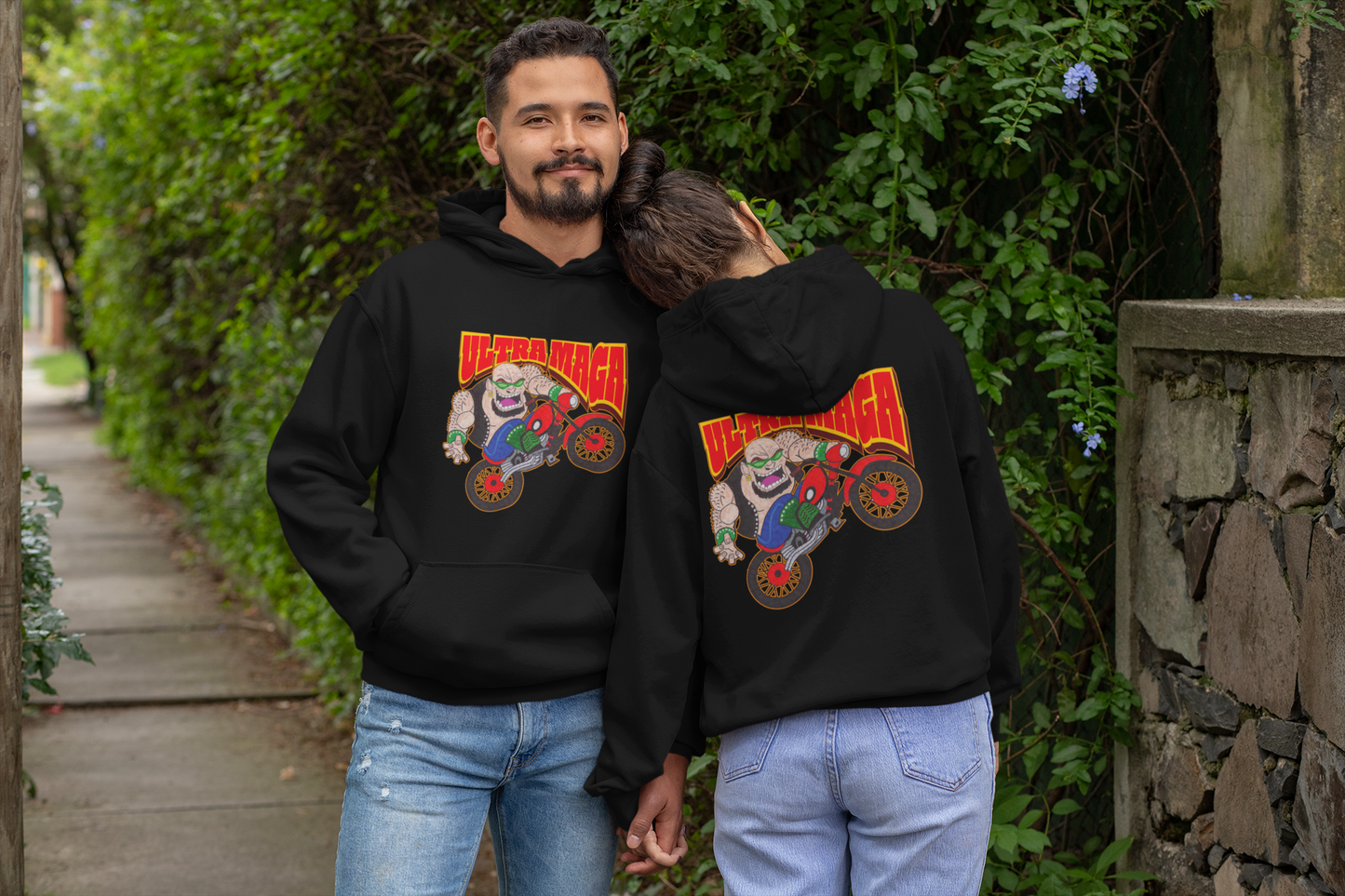 ULTRA MAGA Heavy Weight Patriotic Biker Hoodie (S-5XL):  Men's & Women's Gildan 18500 - FREE SHIPPING