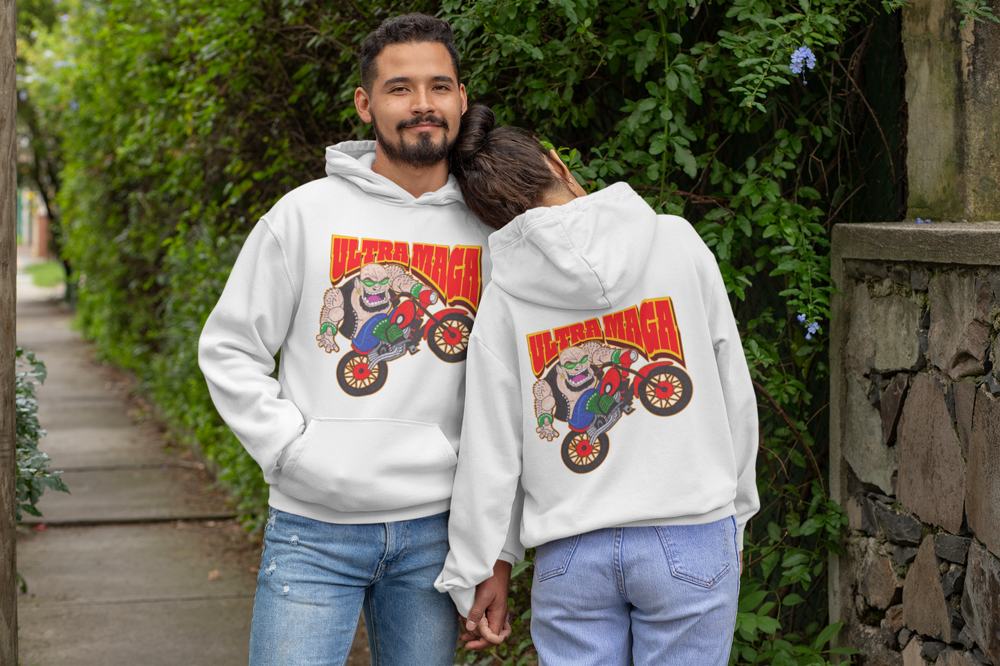 ULTRA MAGA Heavy Weight Patriotic Biker Hoodie (S-5XL):  Men's & Women's Gildan 18500 - FREE SHIPPING