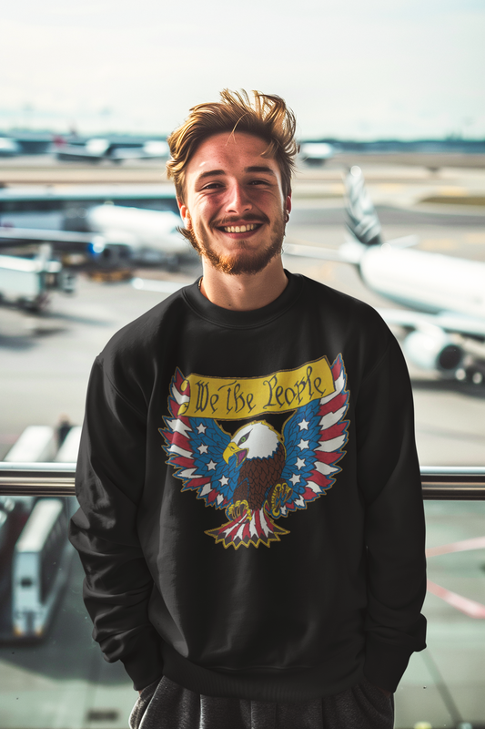 WE THE PEOPLE Heavy Weight Patriotic Sweatshirt (S-5XL):  Men's Gildan 18000 - FREE SHIPPING